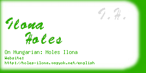 ilona holes business card